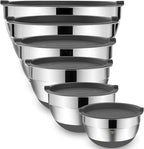 Umite Chef Mixing Bowls with Airtight Lids，6 piece Stainless Steel Metal by UmiteChef