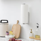 theaoo Paper Towel Holder Under Cabinet, One-Handed Tear Wall Mount Paper Towel - Image 3