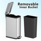 Garvee Slim Kitchen Trash Can 8 Gal, Skinny Stainless Steel Garbage Can - Image 3
