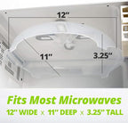 HOVER COVER Magnetic Splatter Cover, 12-Inch Clear BPA-Free Food Lid, Vented - Image 2