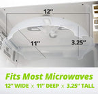 HOVER COVER 2 Pack Magnetic Splatter Cover, 12-Inch Clear BPA-Free Food Lid - Image 3