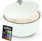 Zulay Kitchen 5 Quart Enameled Cast Iron Dutch Oven Pot by ZulayKitchen