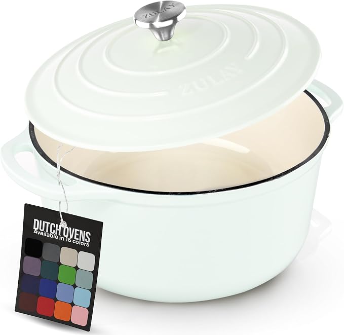 Zulay Kitchen 5 Quart Enameled Cast Iron Dutch Oven Pot by ZulayKitchen