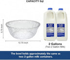 S.G Premium Quality 2 Gallon / 8 Quart Clear Plastic Punch Bowl - Image 2