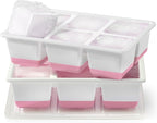 Large Ice Cube Trays 2 Pack, Easy Release 2.4" Super Big Ice Cubes, Stackable by Jrisbo