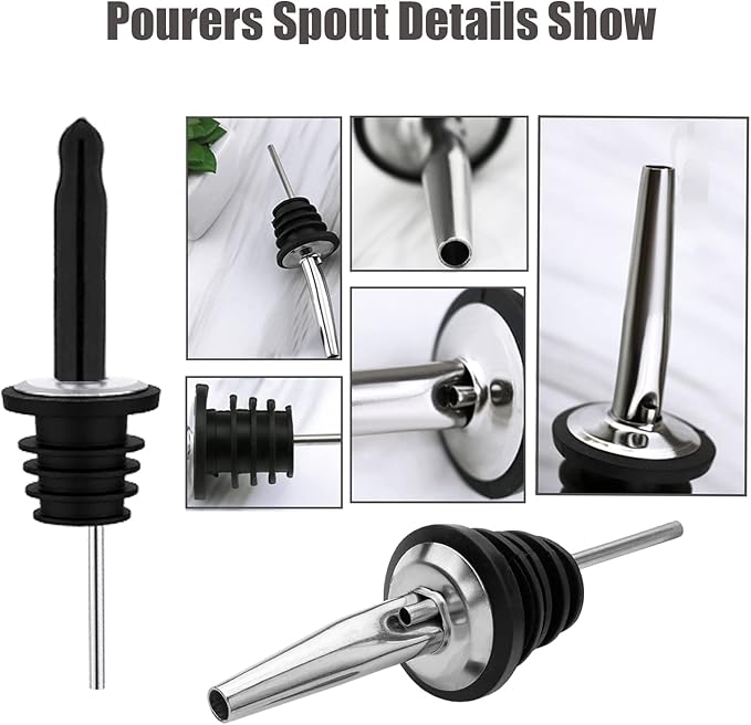 Pafusen 6 Pack Liquor Bottle Pourers, Liquor Pour Spout - Image 7