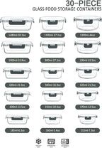 M MCIRCO 30 Pieces Glass Food Storage Containers - Image 2