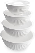 Nordic Ware Prep and Serve Mixing Bowls Set, Glacier White by NordicWare