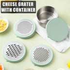 Cheese Grater with Container & Lid, Handheld Grater Bowl - Image 2