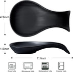 Hasense Porcelain Spoon Rest for Stove Top, 7 Inch Spoon Holder for Ladle - Image 3