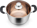 P&P CHEF 6 Qt Stockpot with Lid, Stainless Steel Cooking Stock Pot by PPCHEF