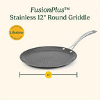 Cuisinart FusionPlus Hybrid Stainless Steel Cookware, 12-Inch Round Griddle Pan - Image 8