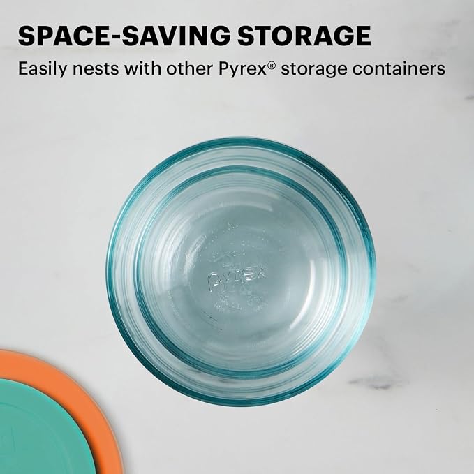 Pyrex Simply Store Small Glass Food Storage Containers Set, Meal Prep Containers - Image 3