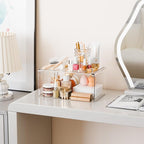 Yieach 2 Pack Acrylic Cabinet Organizer, 2 Tier Stackable Shelves - Image 8