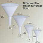 KongNai 4 Pieces Plastic Funnel Set - Image 2