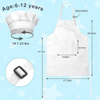 Kids Apron and Chef Hat Set, 30 Pieces Boys Girls Kids Apron - Image 2