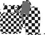 Black White Check Plaid Oven Mitts and Pot Holders Sets Silicone Black and by MIFSOIAVV