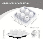 Skull Ice Cube Mold, 6-Cavity Silicone Ice Tray - Image 3