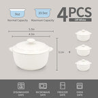 4-Pack Ceramic Mini Cocotte Set, 10 Oz Stoneware Casserole Dishes - Image 3