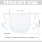 2Pcs Kids White Waist Apron Half Apron Puffy Tight Costume Kitchen Party Favors - Image 2