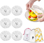 300PCS Plastic Elastic Bowl Covers Reusable, Food Storage Covers - Image 7