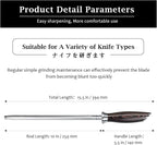 HOSHANHO Honing Rod, 10 Inch Professional Kitchen Knife Sharpener Rod, Japanese - Image 4