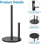 Paper Towel Holder Kitchen, Premium Stainless Steel Roll Dispenser, Countertop - Image 2