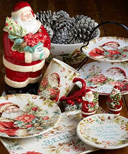 Christmas Story 22 oz. Mugs – Set of 4 Large Ceramic Holiday Coffee Cups with Red Handle & Vintage Santa Art – Festive Hot Cocoa or Tea Mugs for Winter Mornings - Image 3
