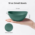 Wheat Straw Bowls, Unbreakable Snack Bowl 4 PCS - 10 OZ - Image 2