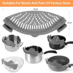 YEVIOR Clip on Strainer for All Pots Pan, Silicone Pasta Strainer Kitchen - Image 3