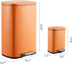 happimess HPM1006K Connor Rectangular 13-Gallon Trash Can - Image 4