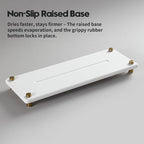 White Gold Dish Drying Rack Tray, Water Absorbing Stone Sink Caddy Kitchen Sink - Image 5