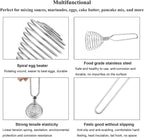 Stainless Steel Spring Coil Whisk Set 2 Pack, Wire Whip Egg Beater, Kitchen - Image 4
