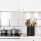 Ceramic Utensil Holder for Kitchen Counter, 6.2" Kitchen Utensil Holder - Image 4