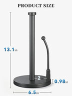 SMARTAKE Paper Towel Holder, Paper Towel Dispenser Standing Weighted Base Non - Image 5