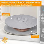 Walfos Silicone Microwave Mat & Lid Set, Heat Resistant Multi-Purpose Trivet - Image 2