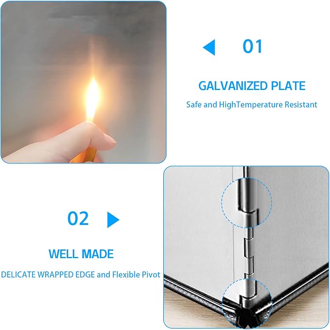 4 Sided Splatter Guard for Frying Stove Top Stainless Steel Splatter Screens - Image 4