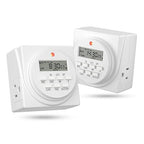 BN-LINK Indoor Digital Timer Outlet, Dual Outlet 7 Day Programmable Light Switch by BN-LINK