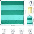 WIWIGO Beach Blanket Waterproof Sandproof Beach Mat 79" X 83"/10'x9'for 2-8 - Image 2