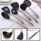 Kitchen Utensils Set, Large Non-stick Silicone Cooking Utensils Set 6 Pcs - Image 2