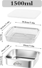 Square Colander Set, 304 Stainless Steel - Image 3