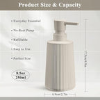 Beige 2 Pack Hand Soap Dispensers Set - Image 6