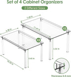 Delamu Clear Kitchen Cabinet Organizer, Stackable Cabinet Shelf - Image 5