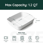 HOMBENE 1.2 QT Ceramic Baking Dish, Lasagna Pan - Image 2