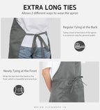 Syntus Apron for Men Women, Adjustable Cooking Kitchen Chef Aprons - Image 6