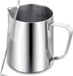 Milk Frothing Pitcher, Milk Steaming Frother Cup, Barista Cappuccino Latte Art by LifHap