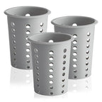 OCS Parts Perforated Utensil Drying Cups | Gray | Set of 3 | Plastic Flatware by OCSParts