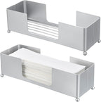 MyGift Modern Silver Tone Metal Countertop Folded Paper Towel Holders, by MyGiftHome