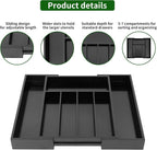 VaeFae Bamboo Drawer Organizer, Expandable Silverware Drawer Organizer - Image 4