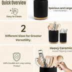 2 Pack Ceramic Utensil Holder, 7.3"+5.4" Large kitchen utensils holder - Image 6